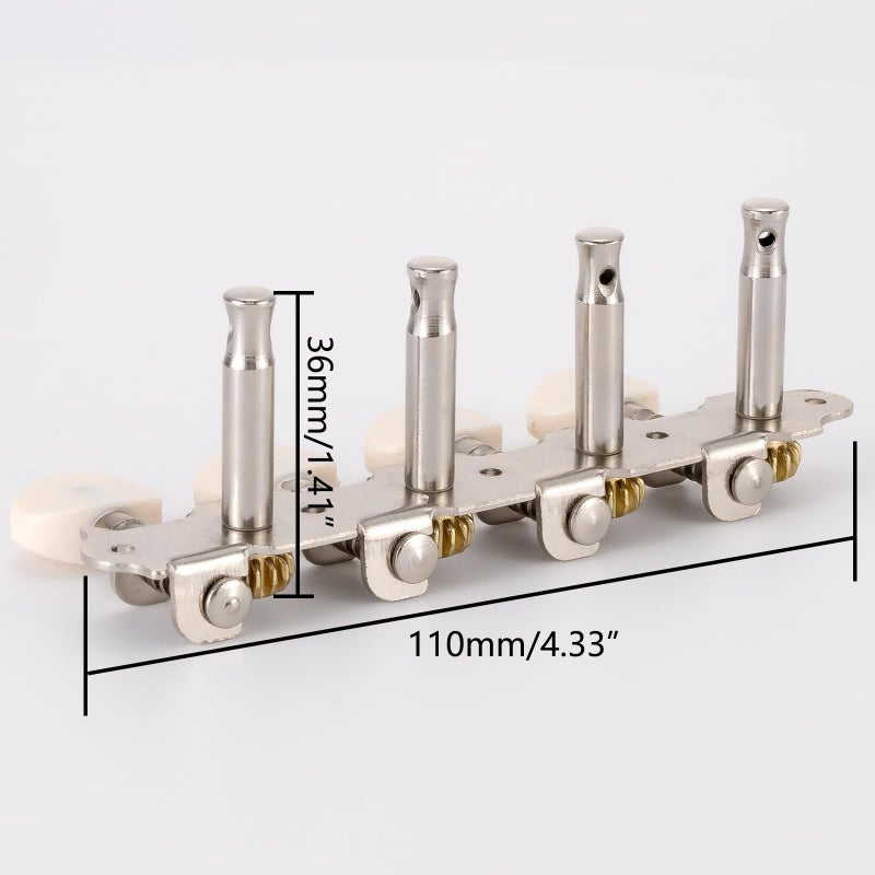 Swhmc 1 Set Mandolin Tuning Pegs, Tuning Keys Machine Head with Nickel Color, Mandolin Replacements 4L4R - Image 3
